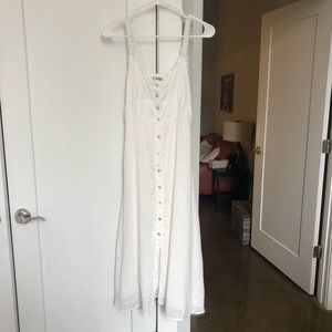 Pull & Bear 2 Layered White Small Mid Maxi Dress